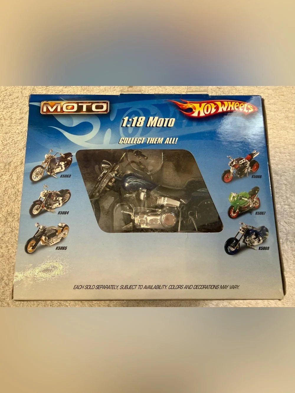 NWT Mattel Hot Wheels Rolling Thunder 1:18 Motorcycle 2006 K5063 Larry Wood HD